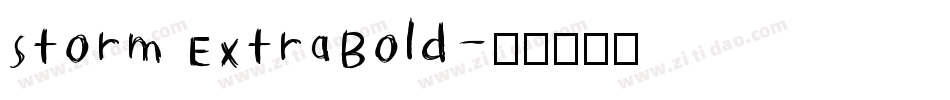 storm ExtraBold字体转换